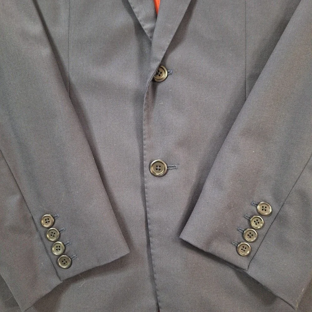 Vaish at Rivoli Blazer Mens Large 44R Navy 2 Button Double Vent Holland & Sherry